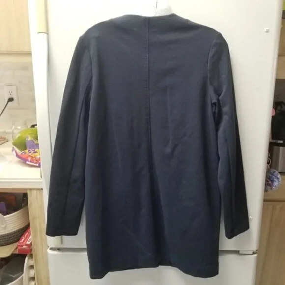 Kit and Ace Collarless Stretch Button Front Traveler Jacket Navy  S - Picture 4 of 13